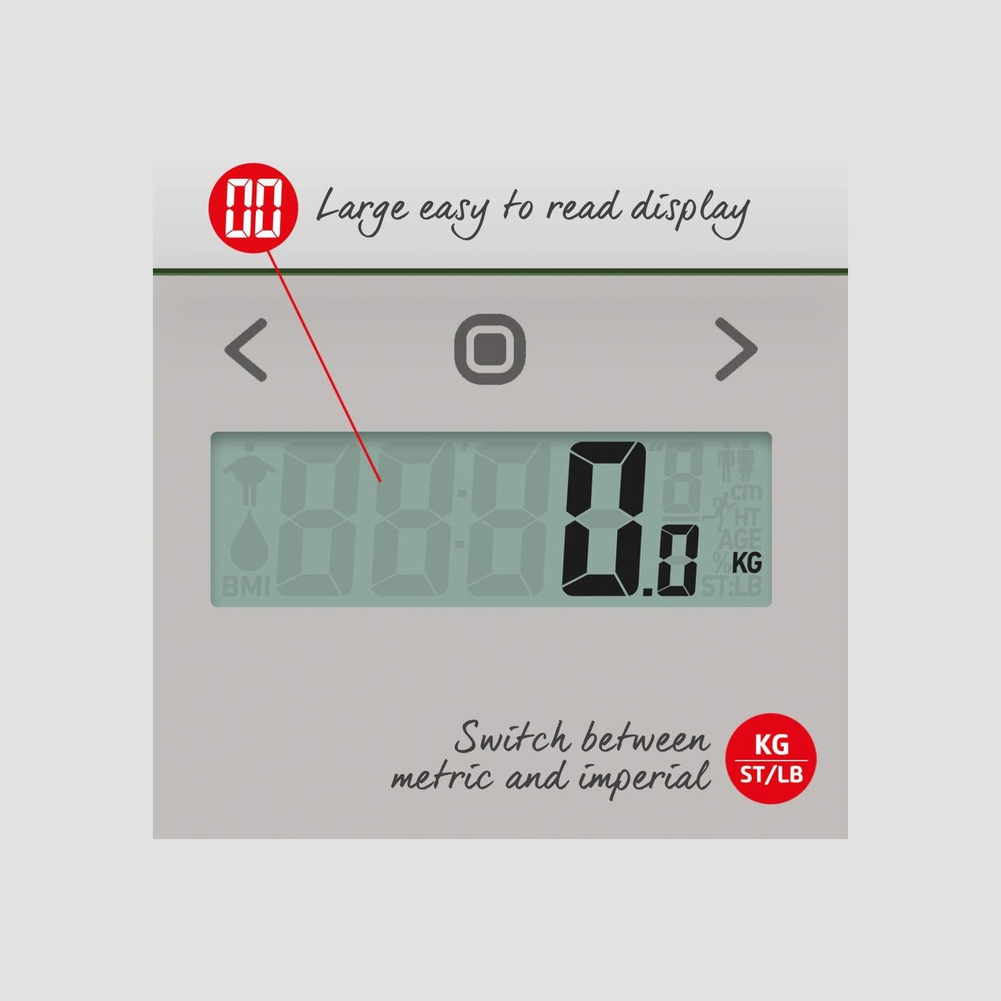 Salter 9113 GFEU12  Compact Glass Analyser Bathroom Scales, Grey