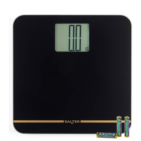Salter 9075 BGFEU12 Max Electronic Bathroom Scale, Black/Gold