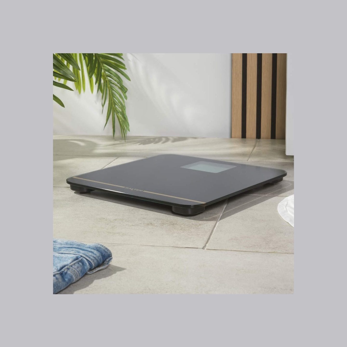 Salter 9075 BGFEU12 Max Electronic Bathroom Scale, Black/Gold