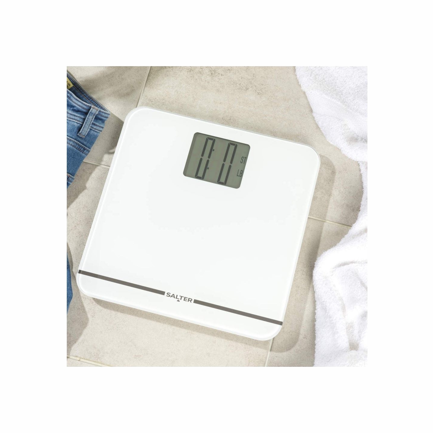 Salter 9075 WFEU12 Max Electronic Bathroom Scale, White