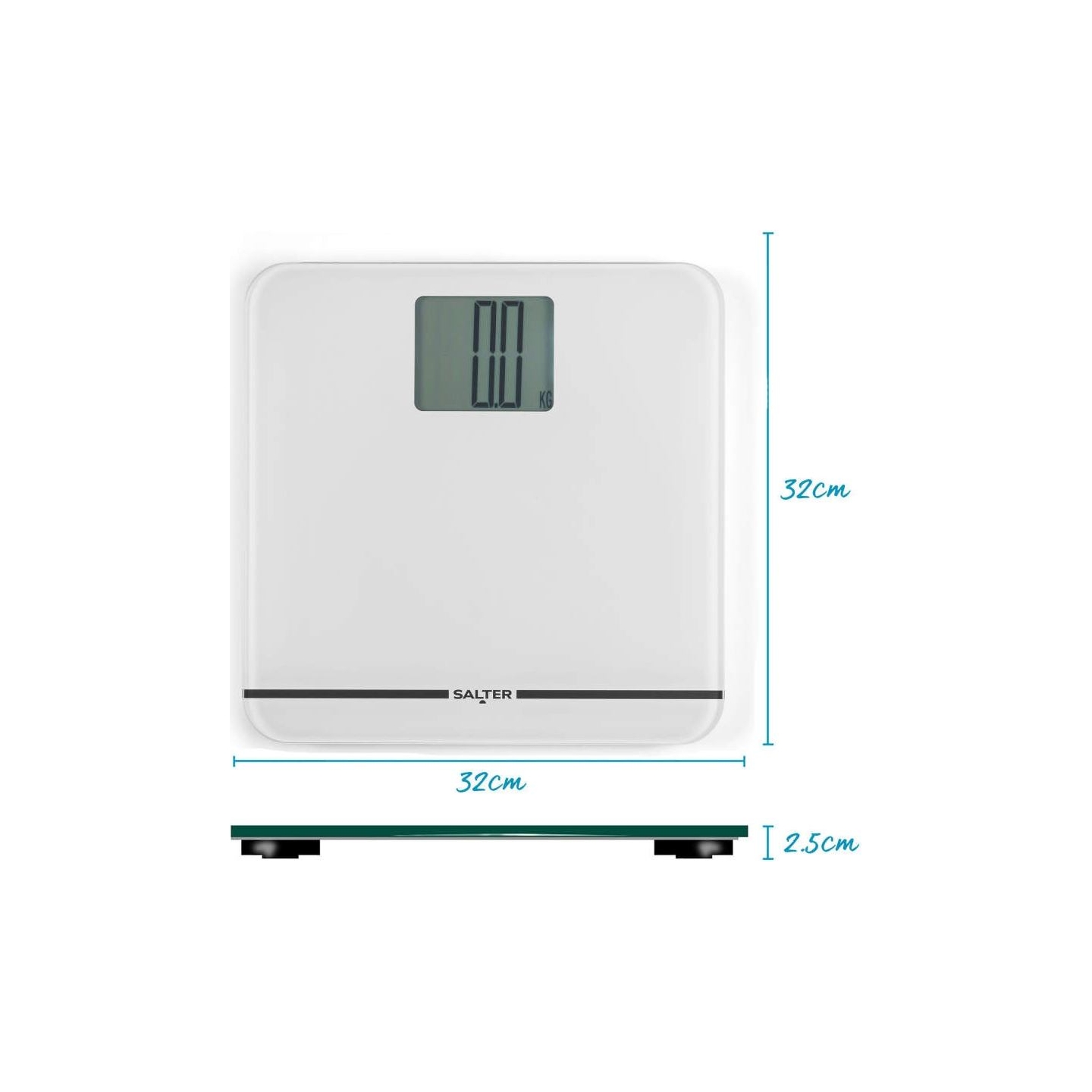 Salter 9075 WFEU12 Max Electronic Bathroom Scale, White