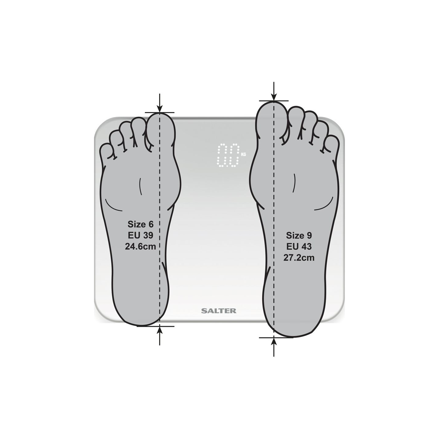 Salter 9204 BFEU12 Phantom Electronic Scale, Black