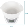Salter 1024 WHDR14EU16 Digital Kitchen Scale & Dual Pour Bowl - White