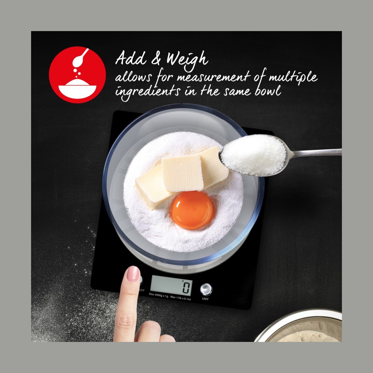 Salter 1036 UJBKDR Great British Disc Digital Kitchen Scale