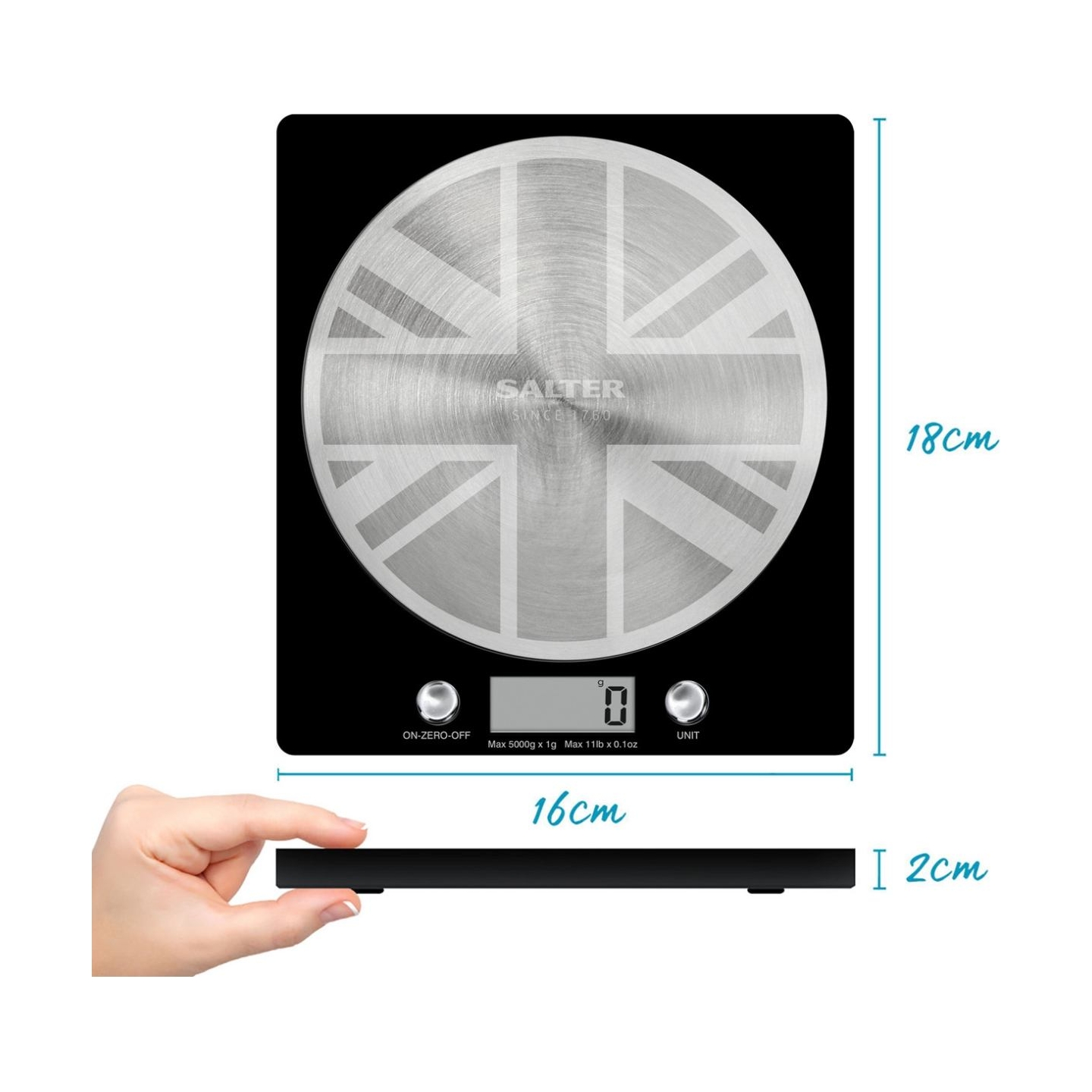 Salter 1036 UJBKDR Great British Disc Digital Kitchen Scale