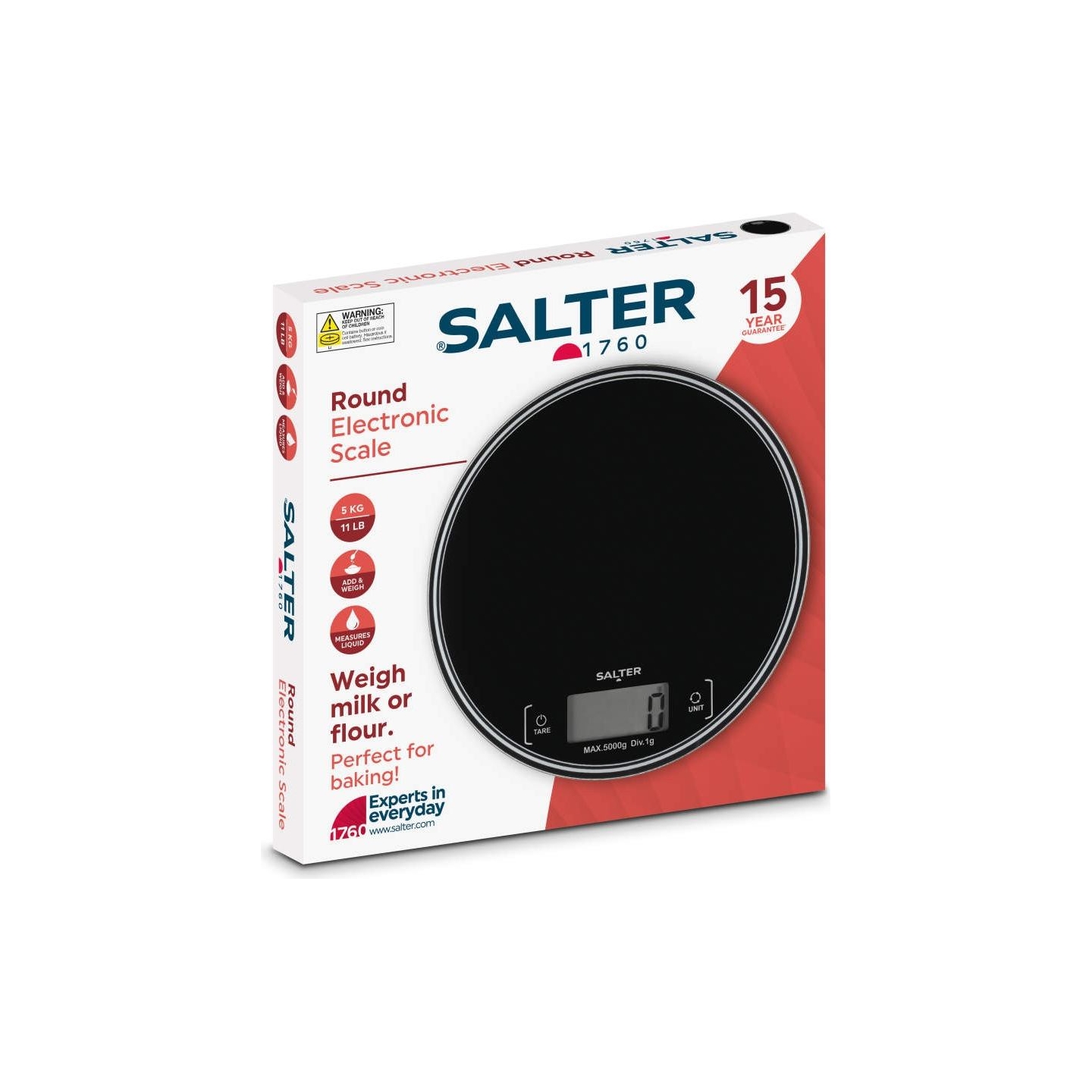 Salter SA00595BCFEU12 Round Kitchen Scale