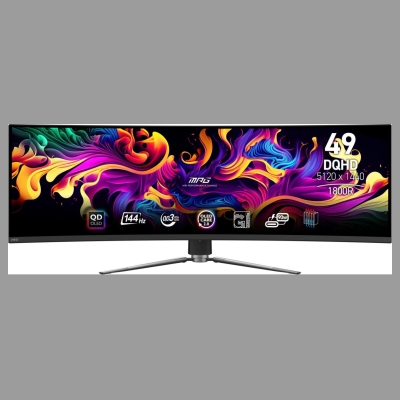 MSI Monitor|MSI|MPG 491CQP QD-OLED|49"|Gaming/Curved|Panel QD-OLED|5120x1440|32:9|144Hz|Matte|0.03 ms|Swivel|Height adjustable|T