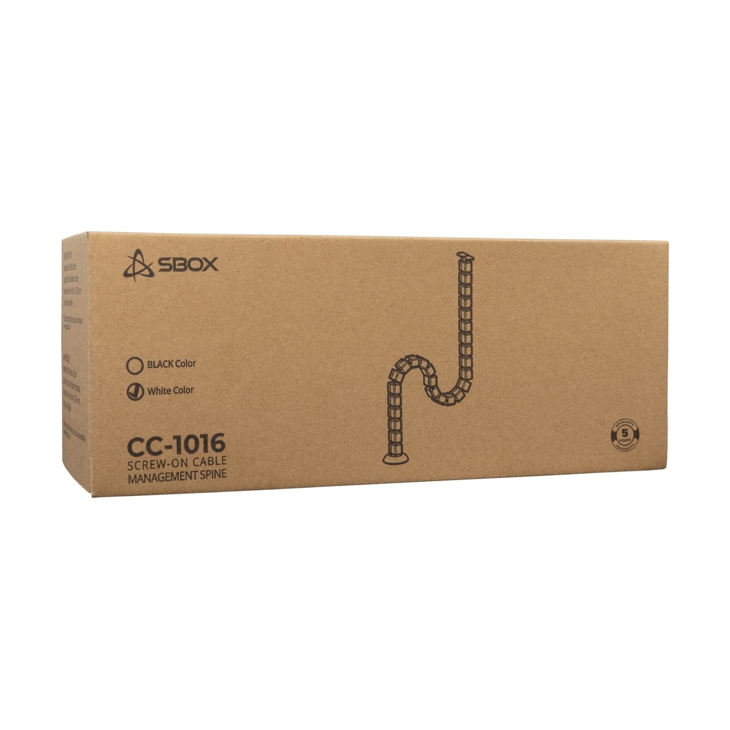 Sbox CC-1016W Cable Management White