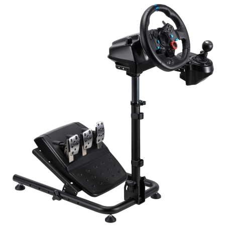 White Shark CONQUEROR-2 Foldable Racing Steering Wheel Stand With Gear Shifter Mount