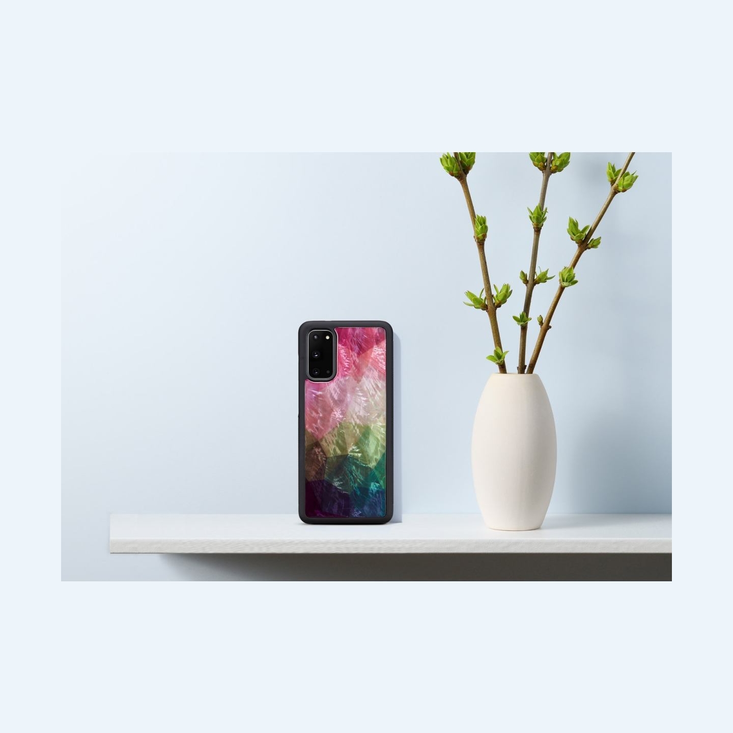Ikins case for Samsung Galaxy S20 water flower black