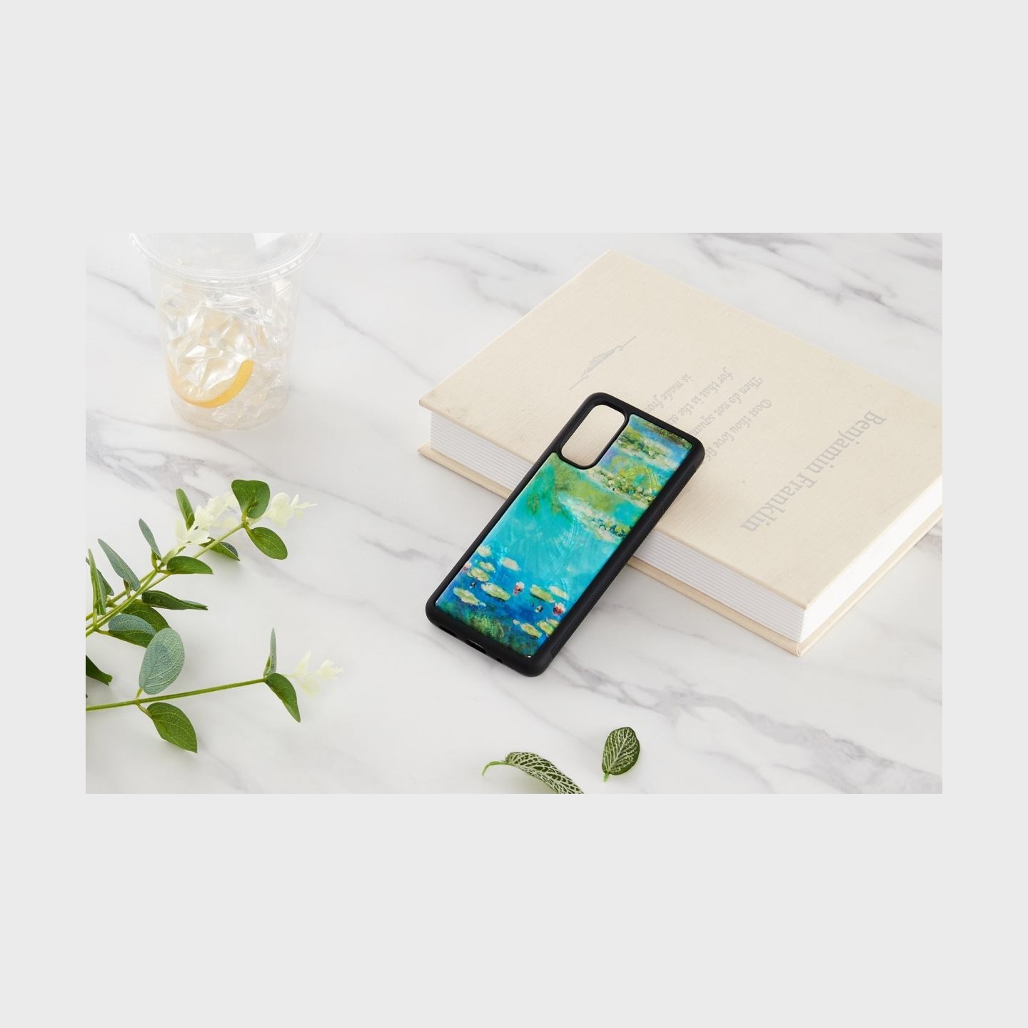 Ikins case for Samsung Galaxy S20 water lilies black