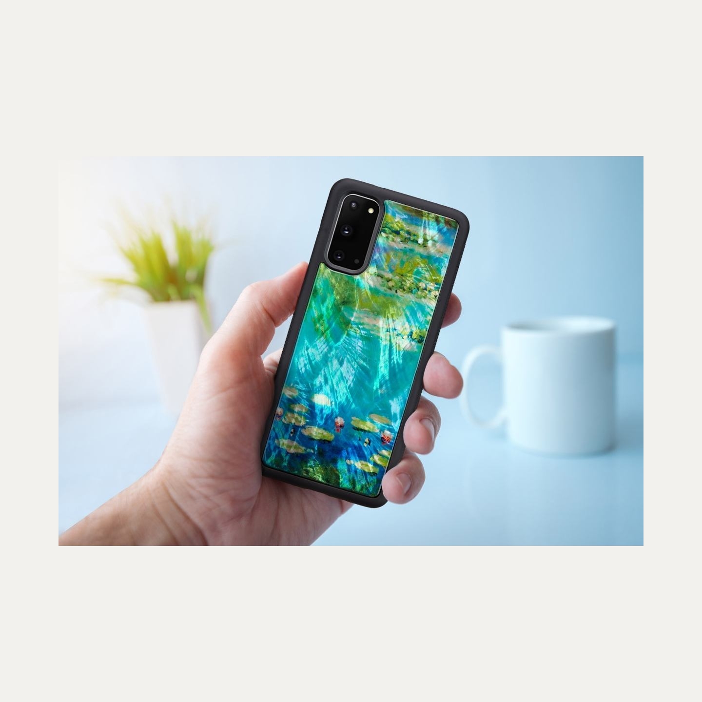 Ikins case for Samsung Galaxy S20 water lilies black