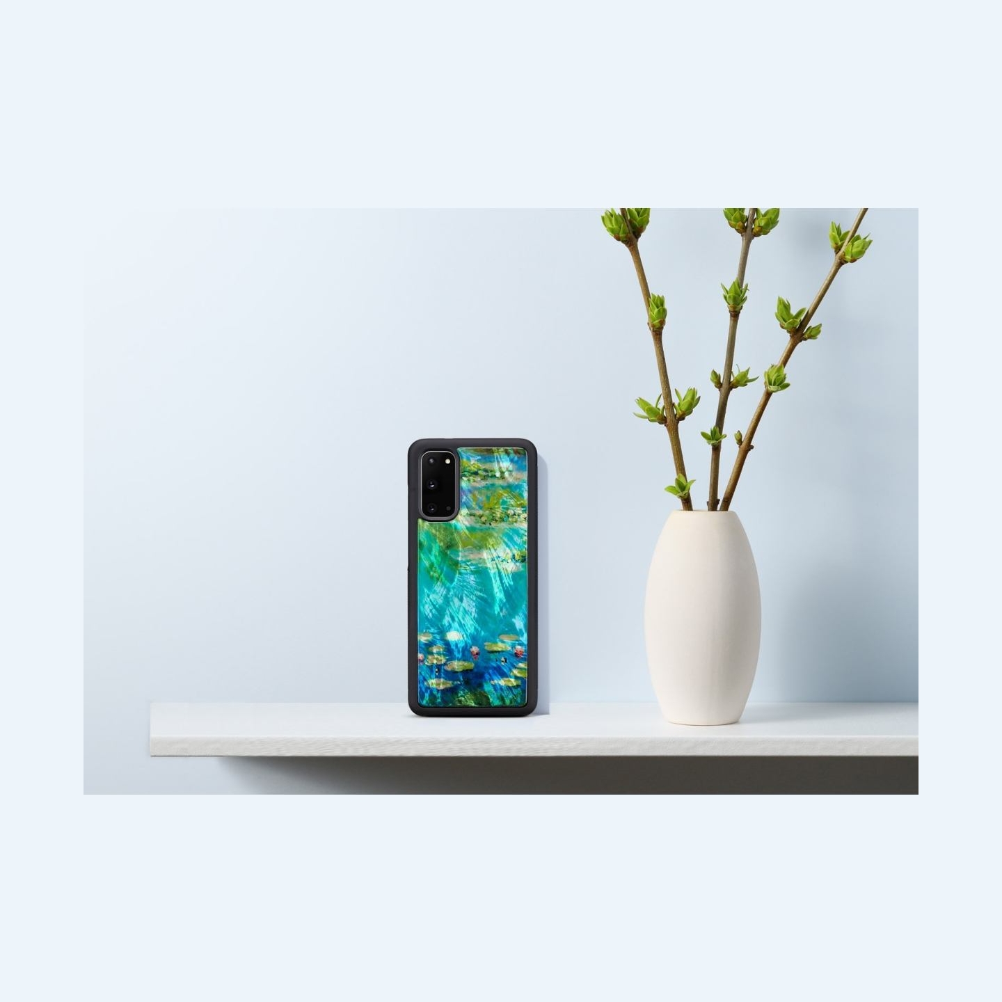 Ikins case for Samsung Galaxy S20 water lilies black