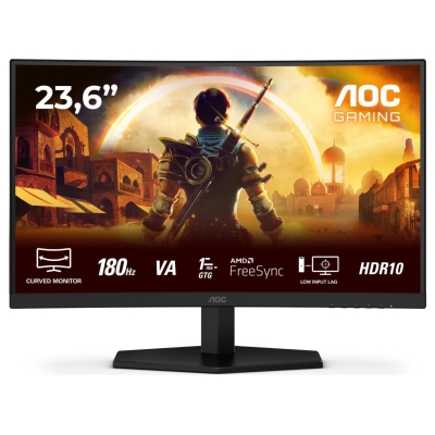AOC LCD Monitor|AOC|23.6 "|1920 x 1080 pixels|Full HD|Native aspect ratio 16:9|LED|Curved|C24G42E