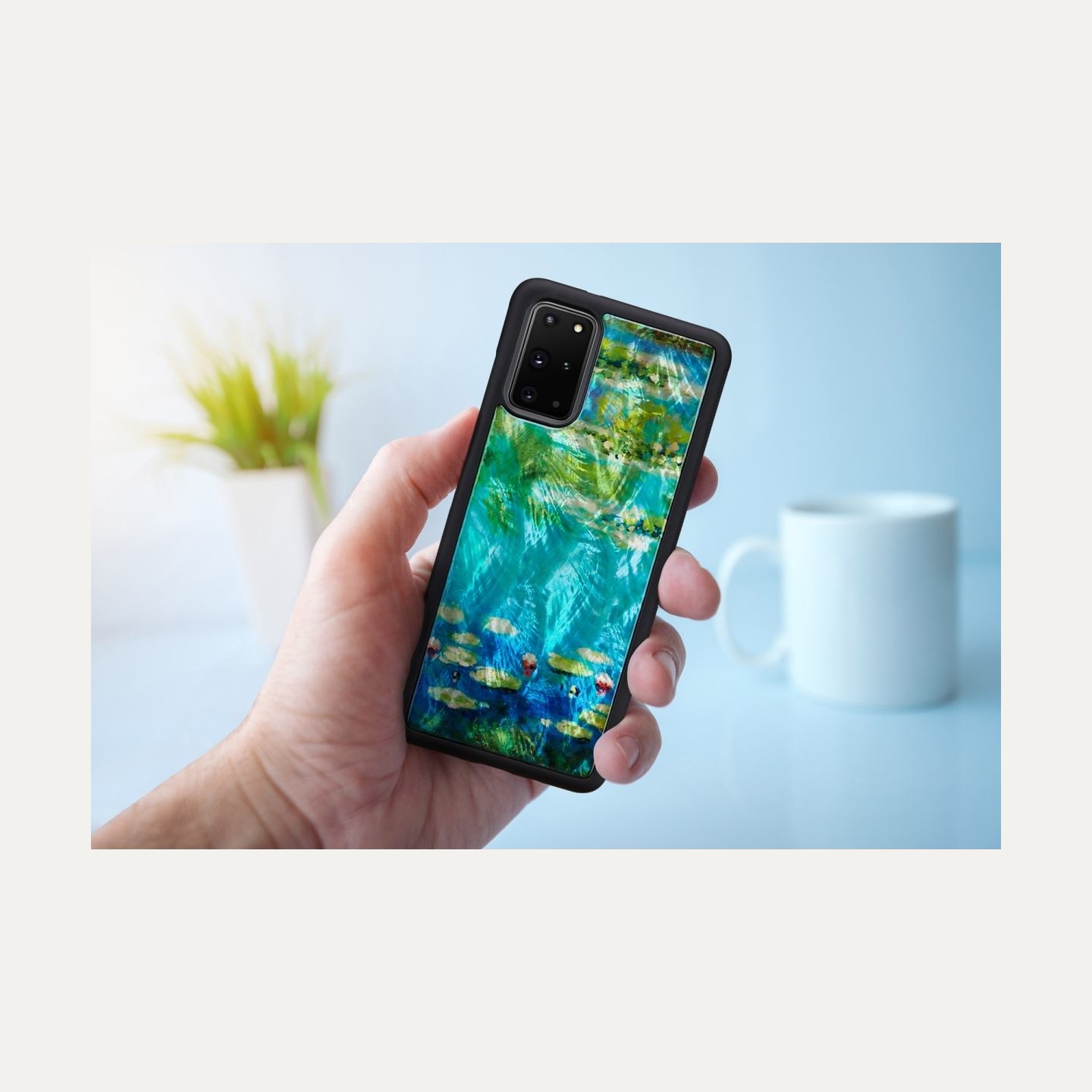 Ikins case for Samsung Galaxy S20+ water lilies black