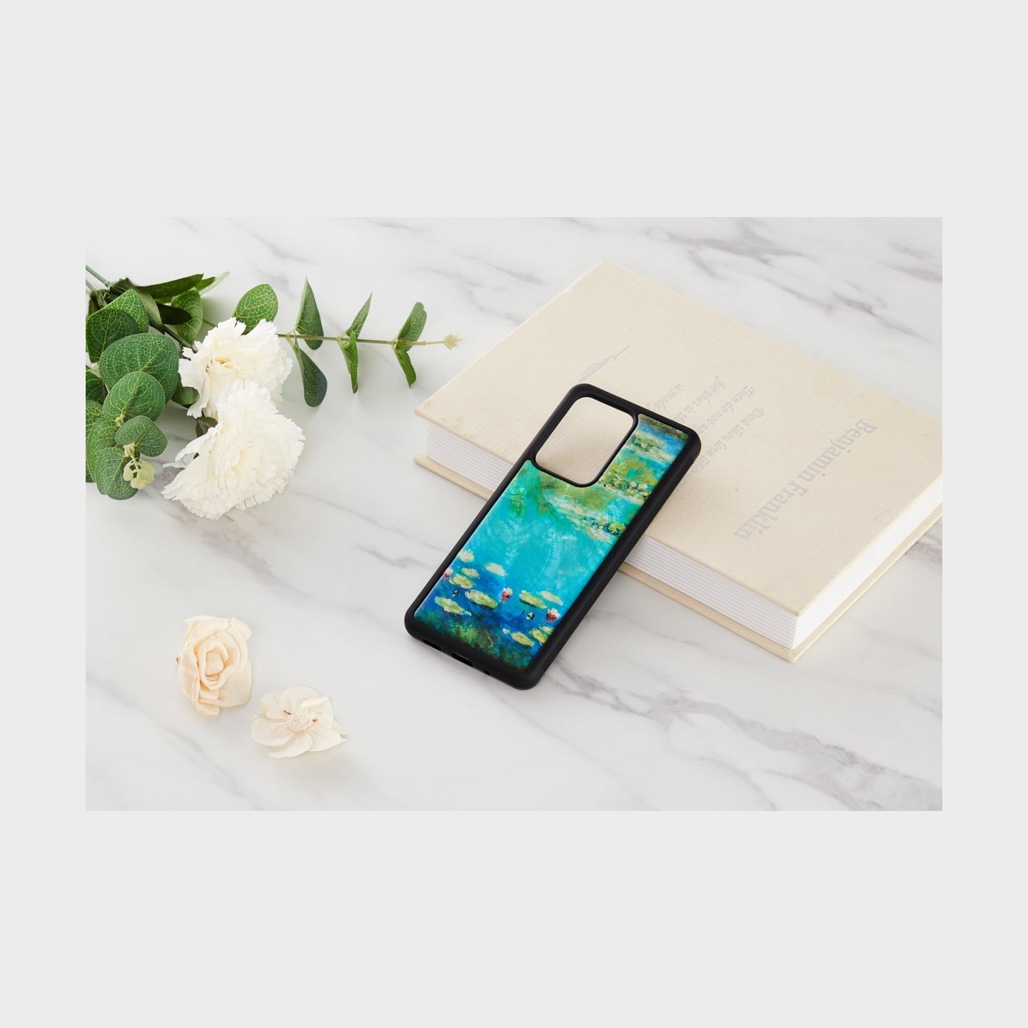 Ikins case for Samsung Galaxy S20 Ultra water lilies black