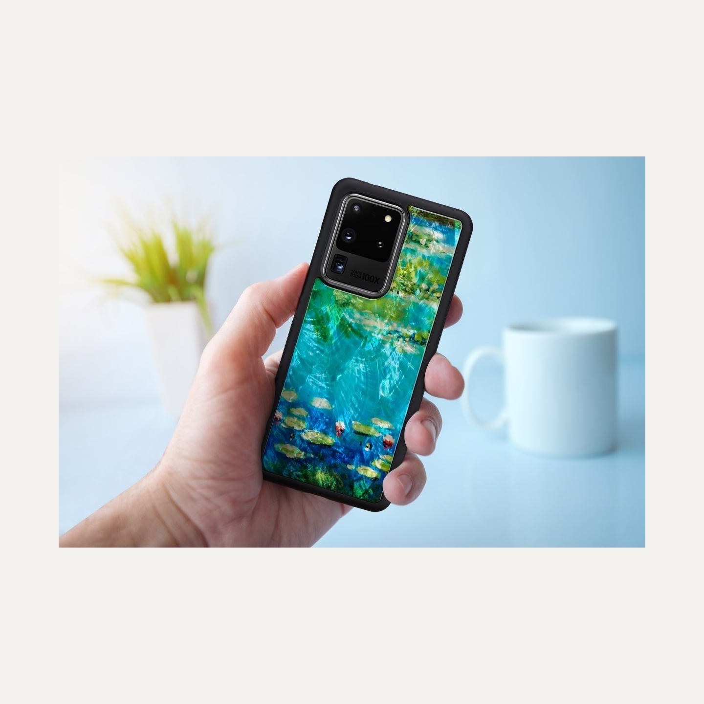 Ikins case for Samsung Galaxy S20 Ultra water lilies black
