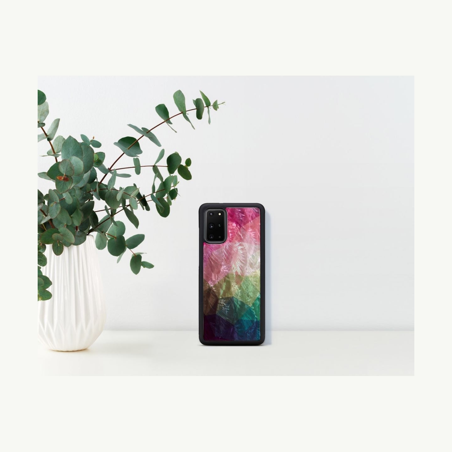 Ikins case for Samsung Galaxy S20+ water flower black