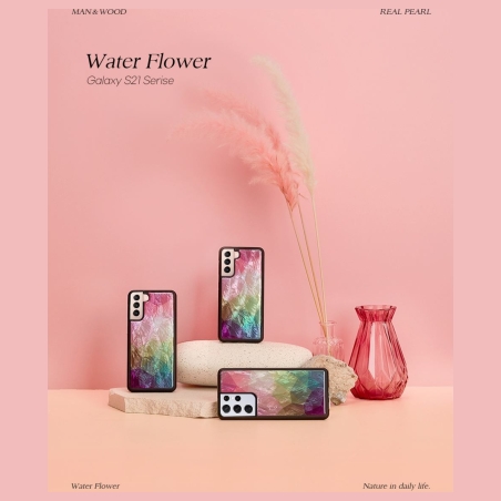 Ikins case for Samsung Galaxy S21+ water flower black