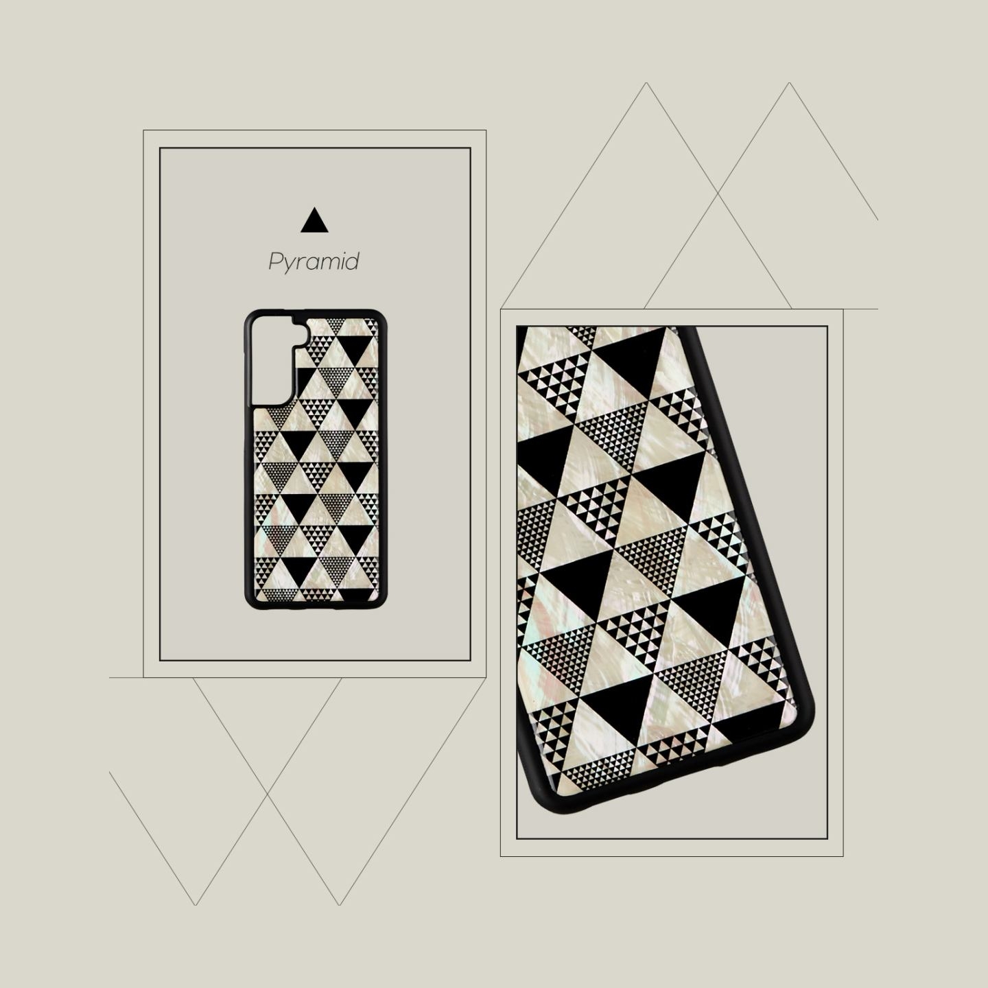 Ikins case for Samsung Galaxy S21+ pyramid black