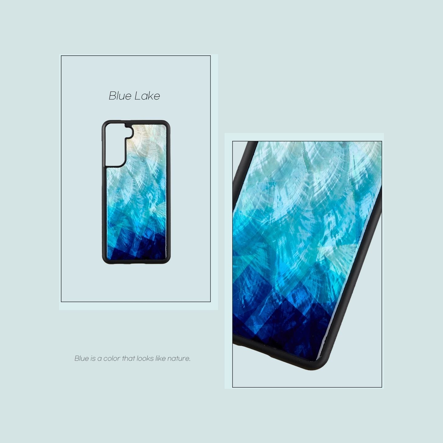 Ikins case for Samsung Galaxy S21+ blue lake black
