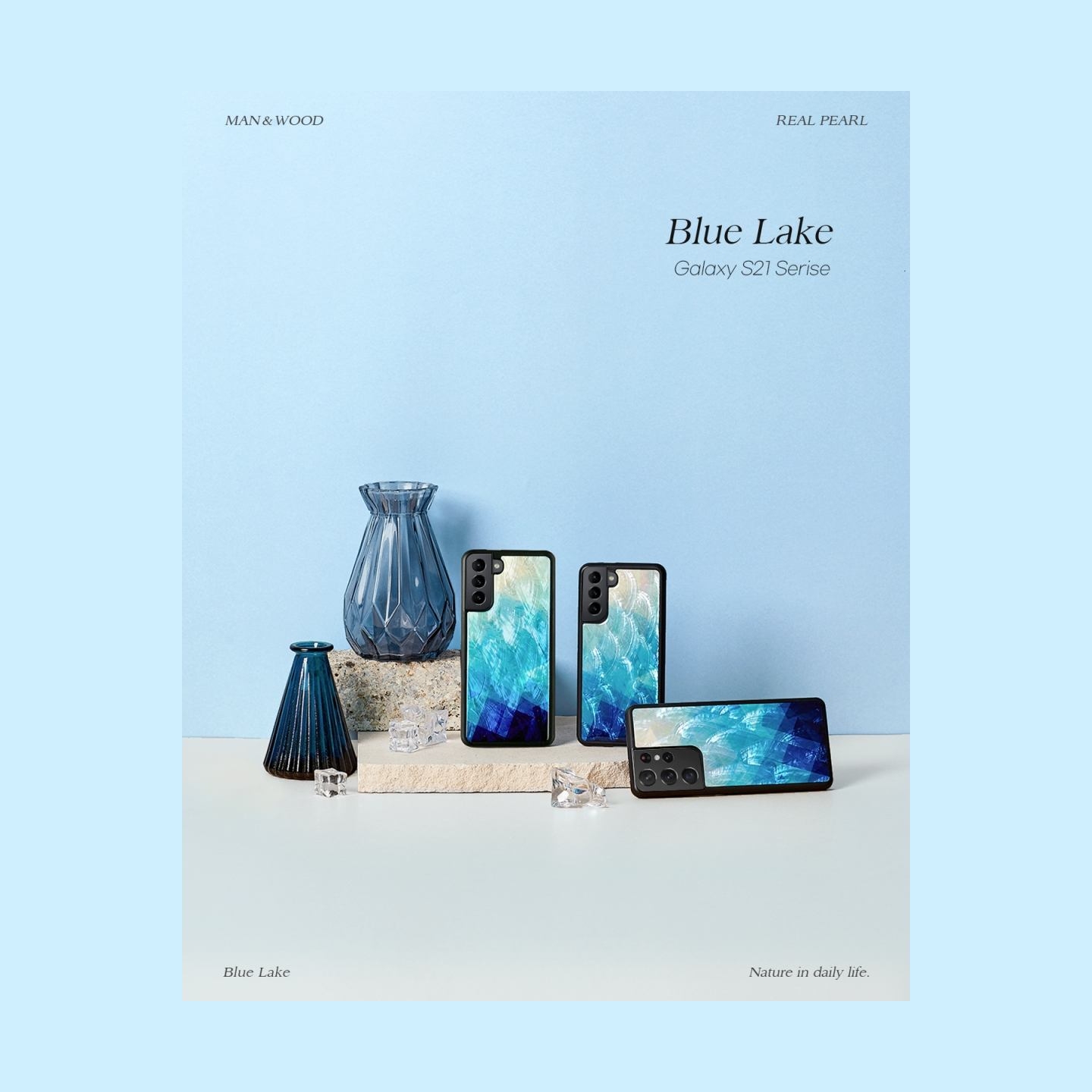 Ikins case for Samsung Galaxy S21+ blue lake black