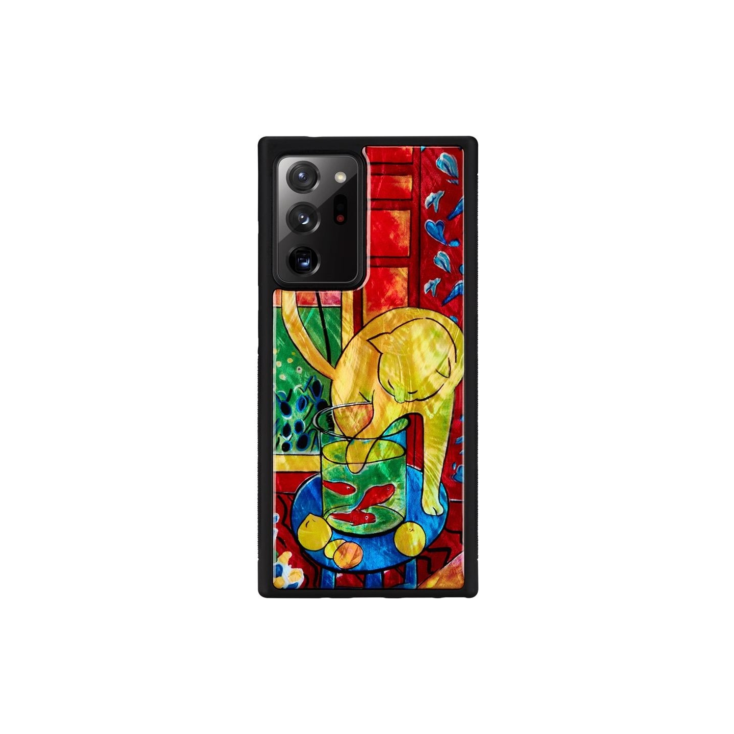 Ikins case for Samsung Galaxy Note 20 Ultra cat with red fish