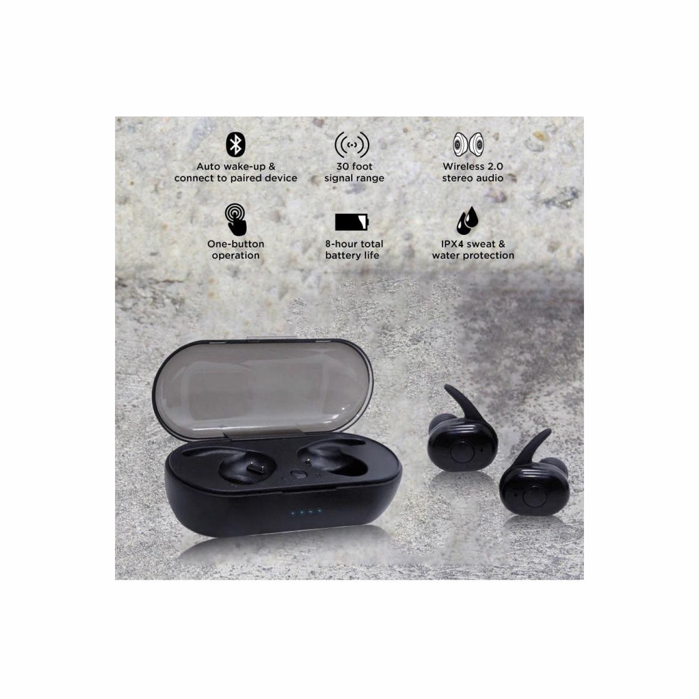V.silencer Ture Wireless Earbuds Black/Red