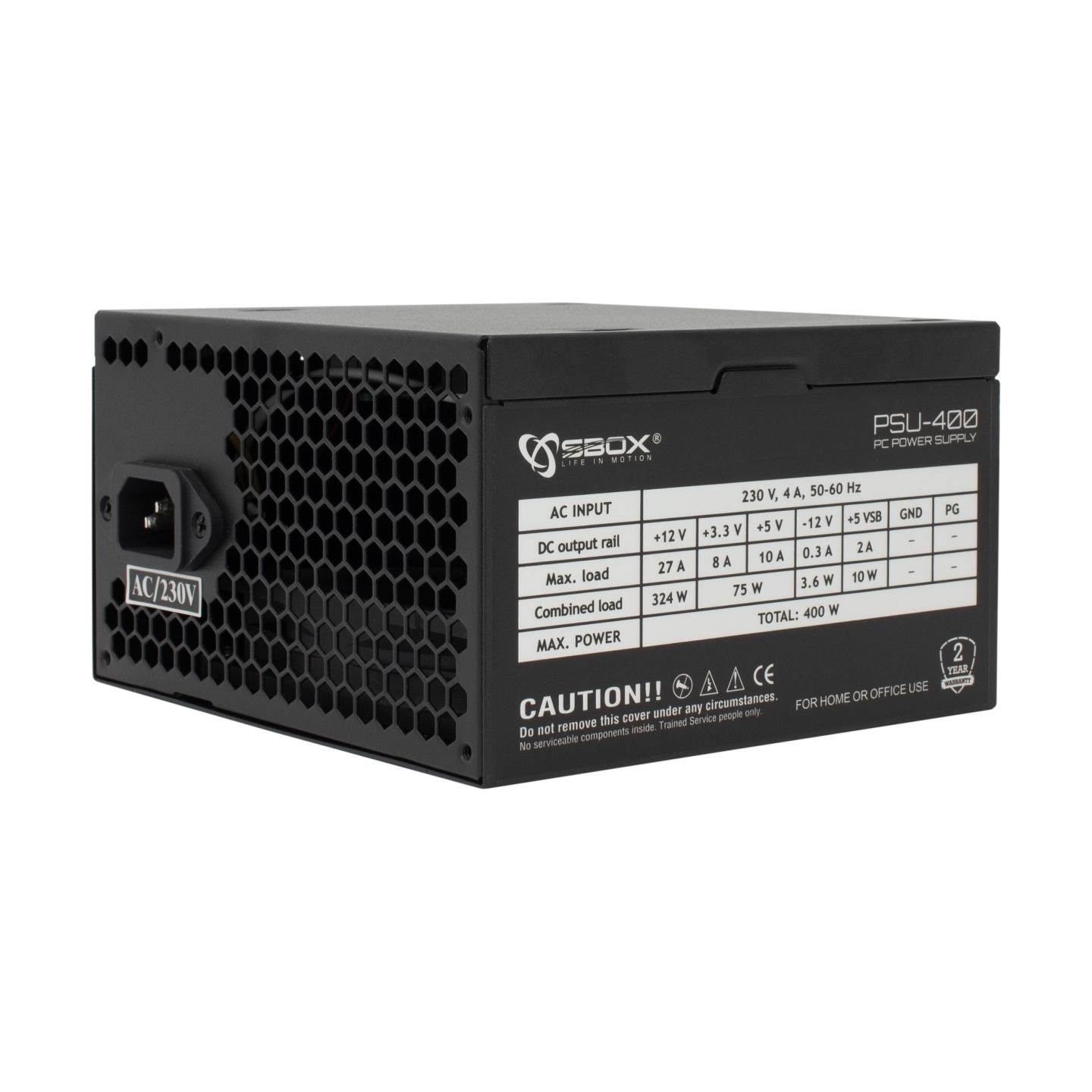 Sbox PCC-12 MicroATX + PSU-400