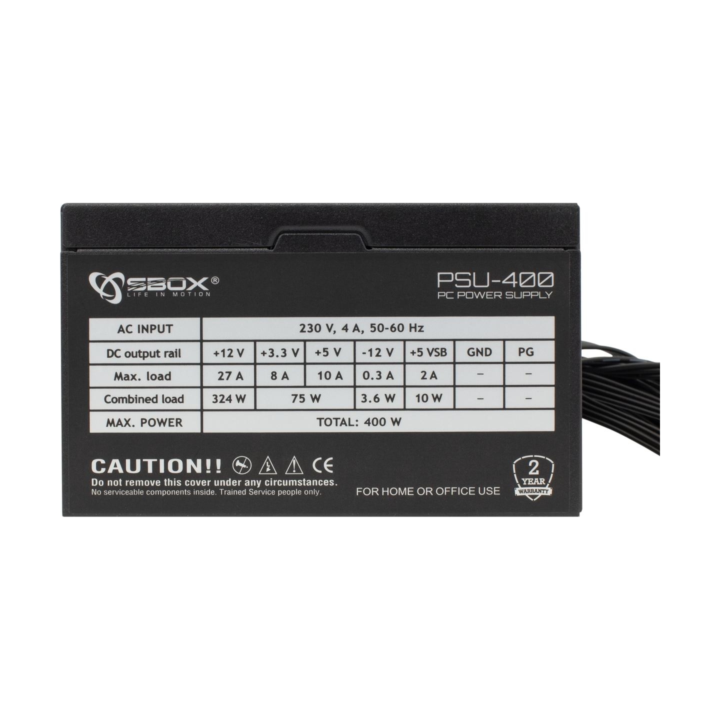 Sbox PCC-12 MicroATX + PSU-400