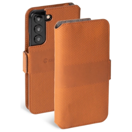 Krusell Leather PhoneWallet Samsung Galaxy S22+ cognac (62468)