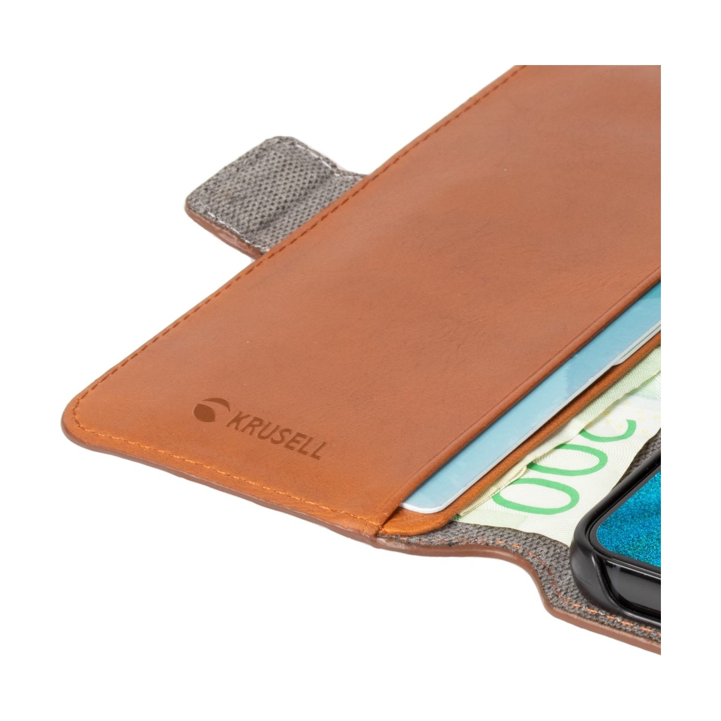 Krusell Leather PhoneWallet Samsung Galaxy S22+ cognac (62468)