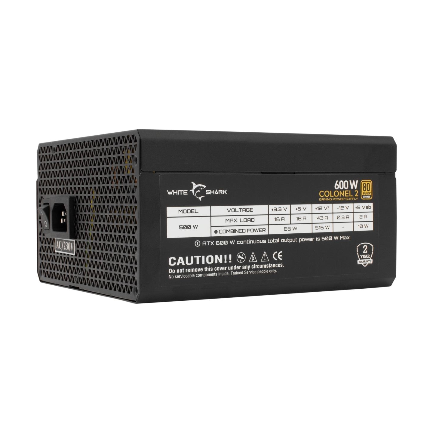 White Shark GPSU-B600S Colonel-2 600W 80+ Bronze FullModular