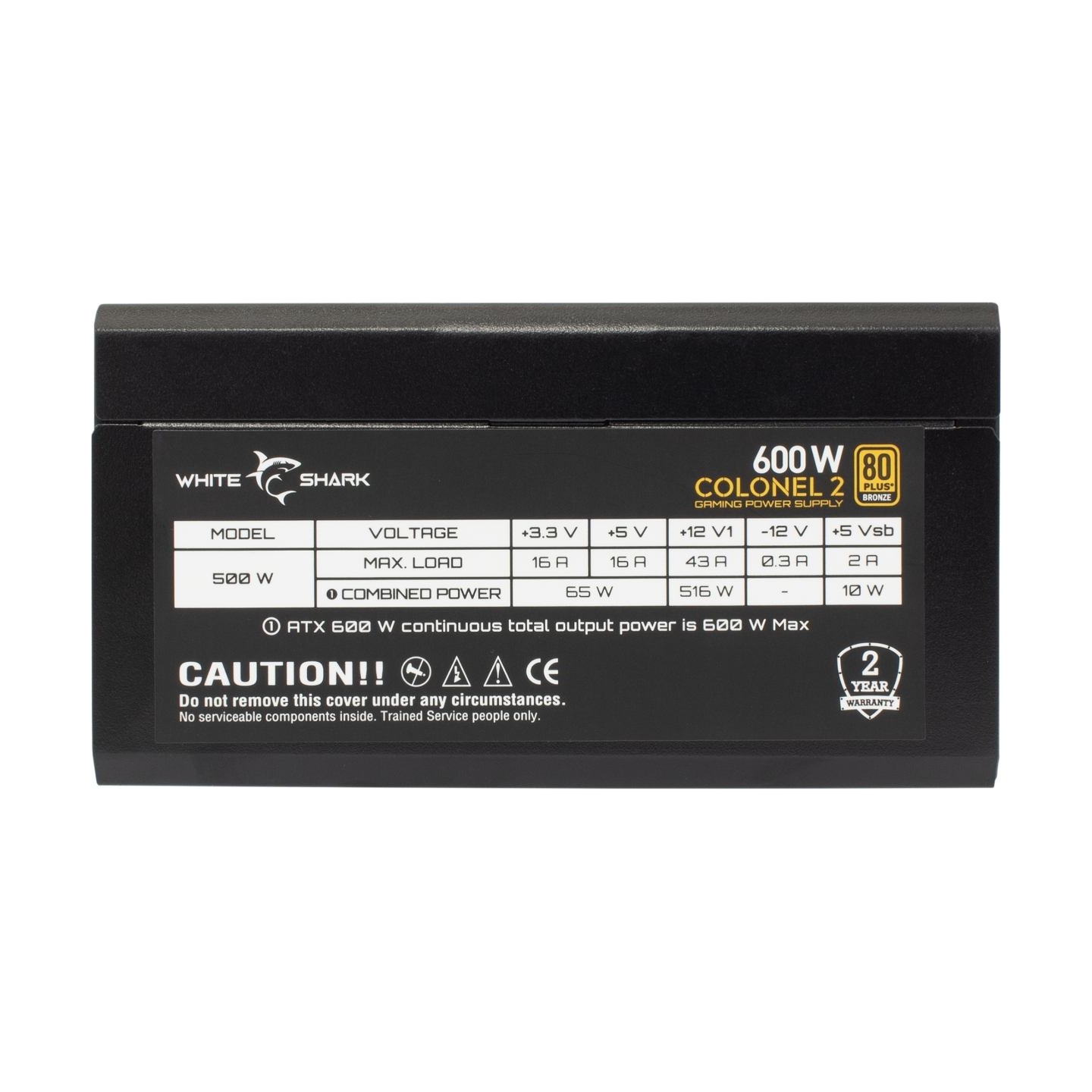 White Shark GPSU-B600S Colonel-2 600W 80+ Bronze FullModular