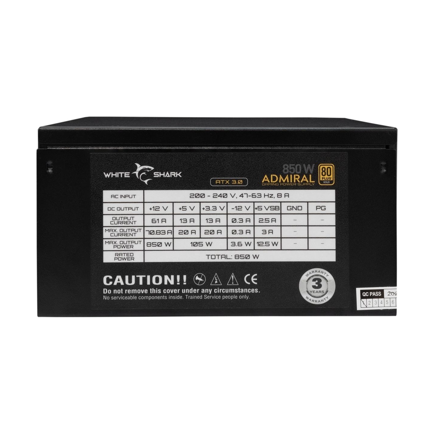White Shark GPSU-850W Admiral 850W 80+ GOLD Full Modular