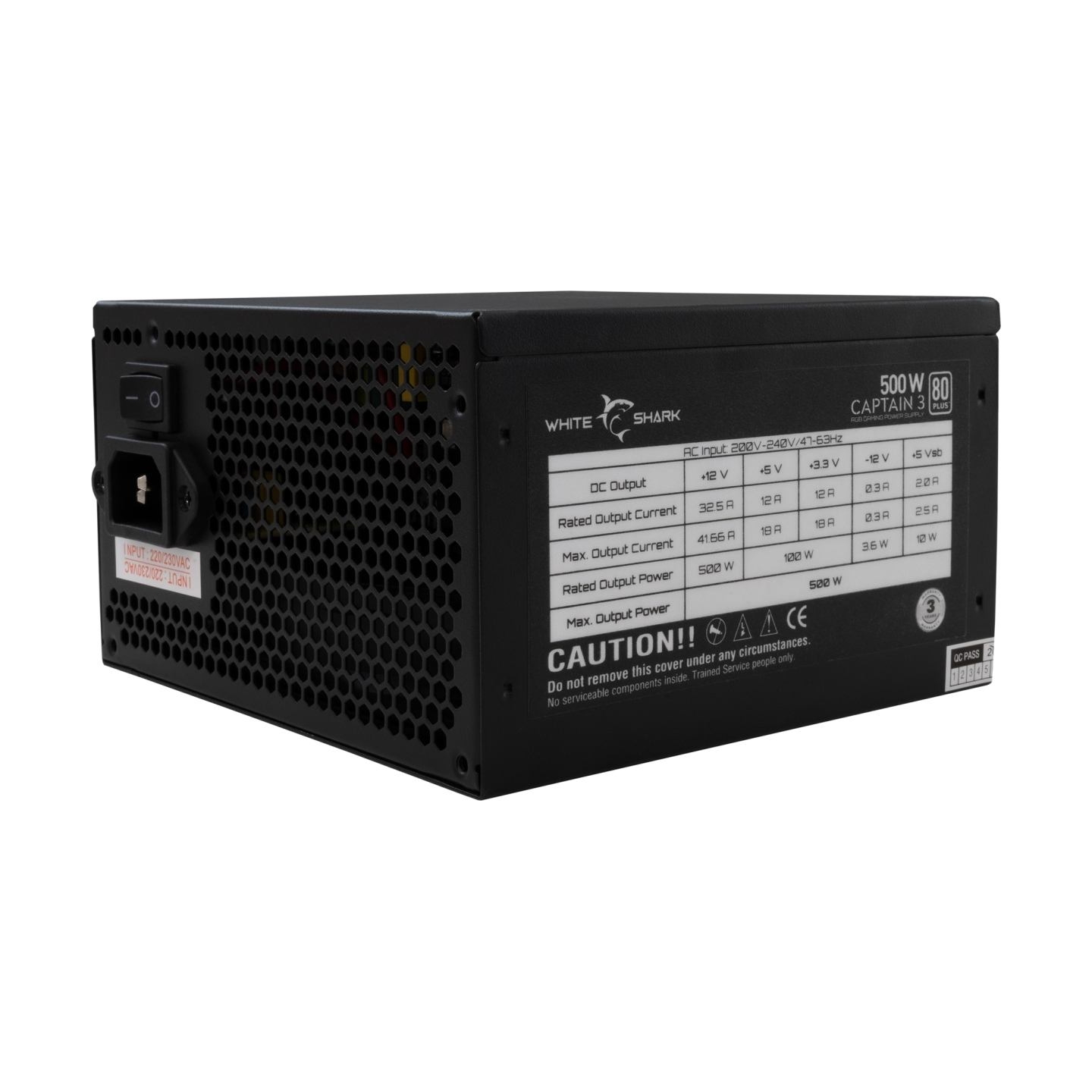 White Shark GPSU-W500F Captain 3  500W 80+ RGB