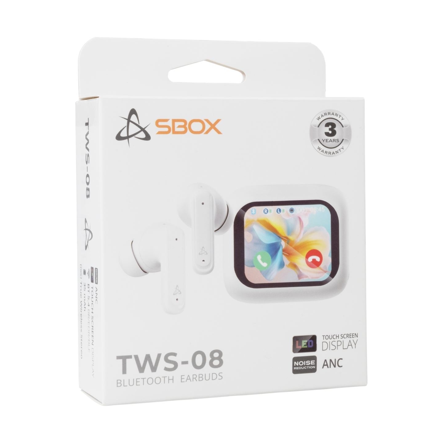 Sbox EB-TWS08-W Touch Screen Display White