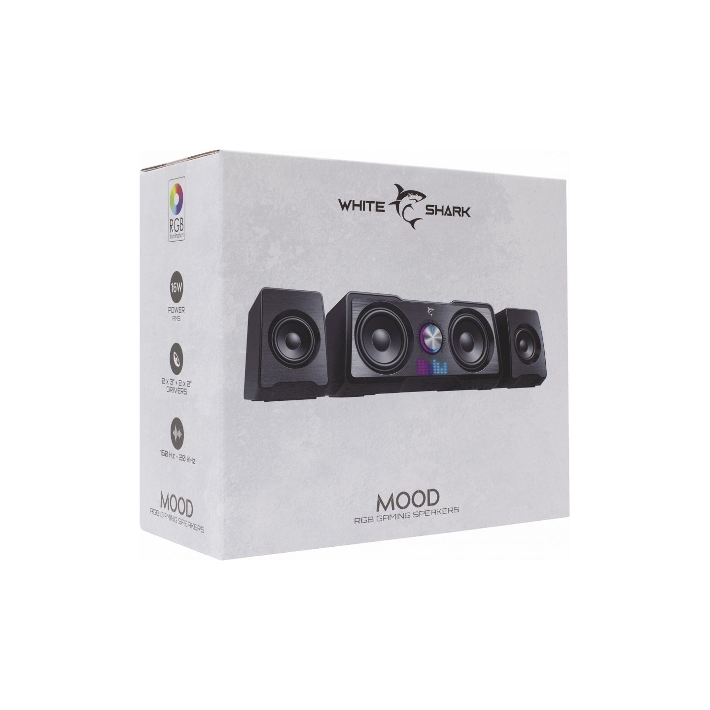 White Shark GSP-968 Mood RGB Gaming 2.2 Speaker System Black