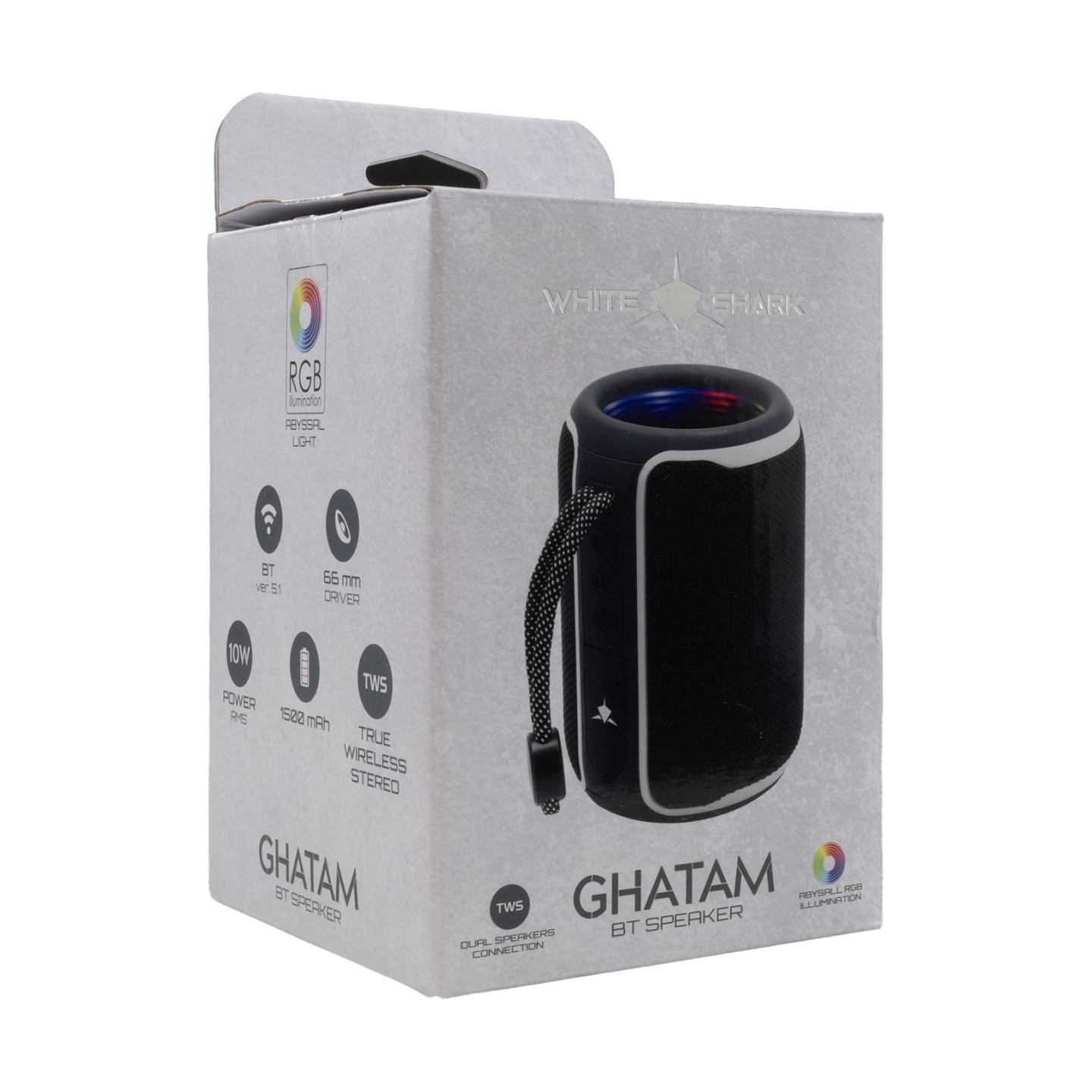 White Shark GBT-3007 Ghatam Black/White