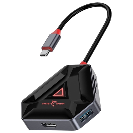 White Shark HEXAGON 6 IN 1 Type-C HUB