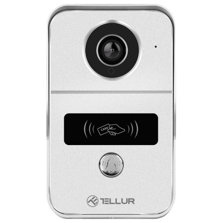 Tellur Smart WiFi Video DoorBell 1080P, Unlock function, Indoor chime, grey