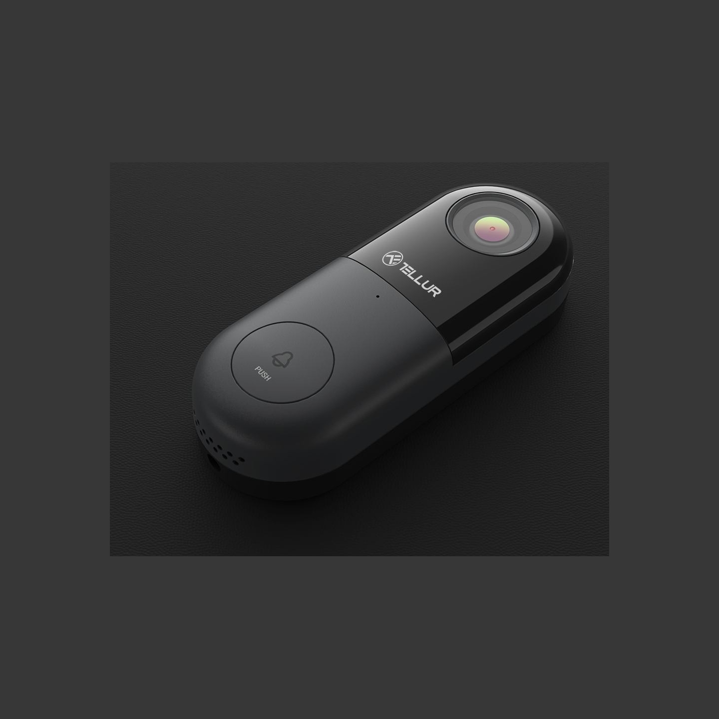 Tellur Smart WiFi Video DoorBell 1080P, PIR, Wired Black