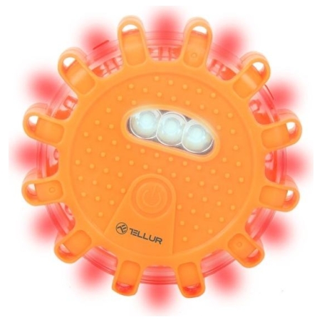 Tellur Basic LED Emergency Signal And Flashlight, 3 x AAA, Magnetic, Orange