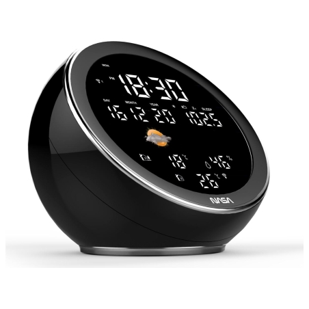 Nasa WSP1500 black Weather Station/Speaker BT Moon