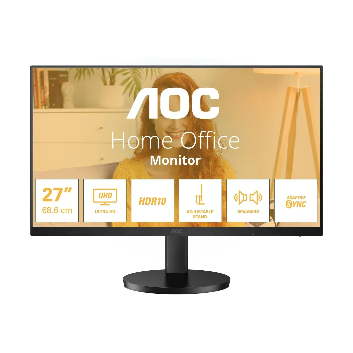 AOC LCD Monitor|AOC|27 "|3840 x 2160 pixels|4K Ultra HD|Native aspect ratio 16:9|LED|Flat|U27B3AF