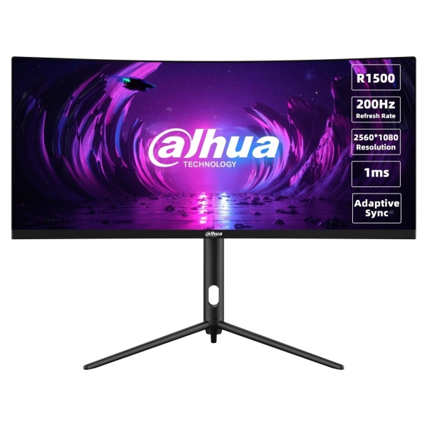 Dahua LCD Monitor|DAHUA|DHI-LM30-E330CA|30"|Gaming/Curved/21 : 9|Panel VA|2560x1080|21:9|200Hz|1 ms|Swivel|Tilt|Colour Black|LM3