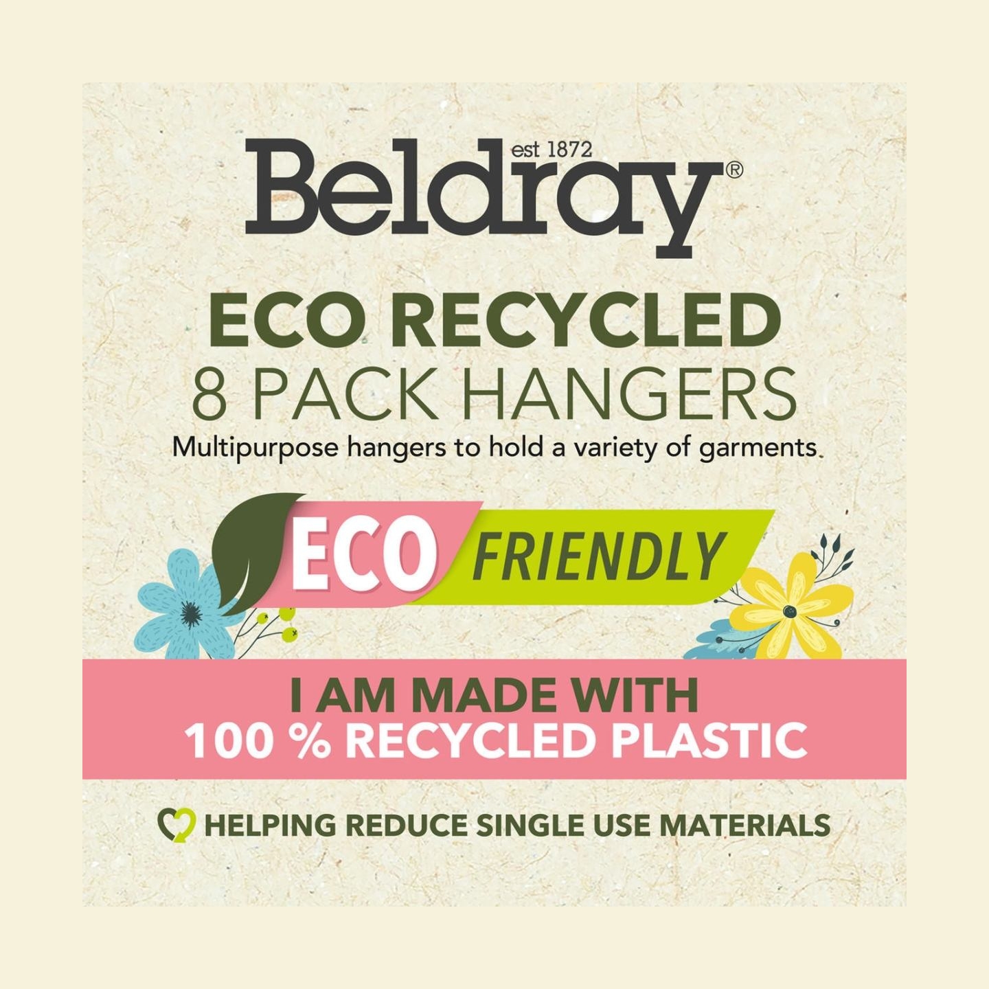 Beldray LA072684FEU7 Eco Recycled Hangers Black