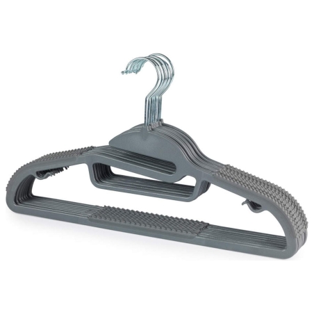 Beldray LA070598GRYFEU7 Grey Slimline Clothes Hangers - 8 Pack