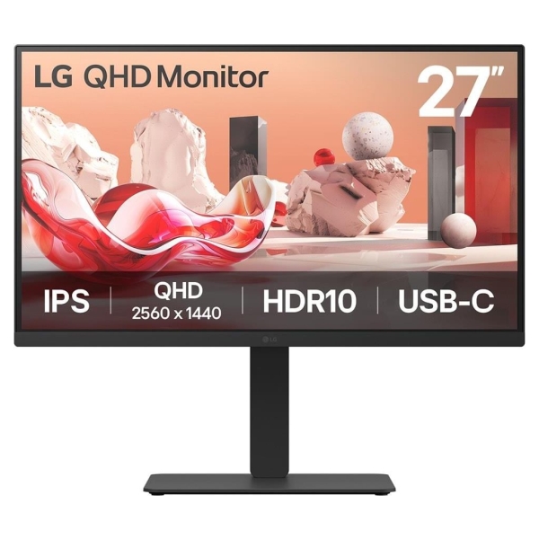 LG DESKTOP MONITOR 27BA75QB 27” QHD IPS MONITOR, USB-C WITH DAISY CHAIN