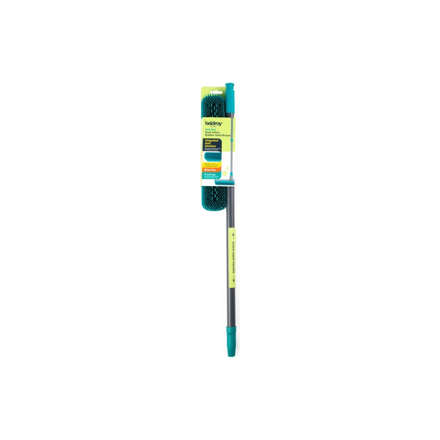 Beldray LA00000011UFEU7  Anti-Bac Dual Action Rubber Head Broom